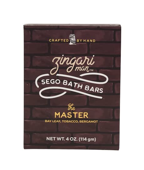 Zingari ManThe Master Bath Soap - Cleansing Soap for Men - Natural Soap to Wash Body, Face, Skin - Handcrafted Men's Soap Bar for Daily Use and Travel - 4oz Bar