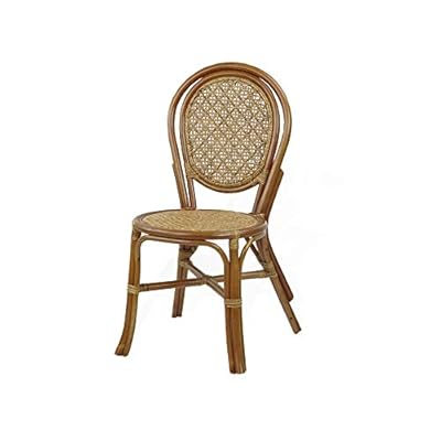 Denver Dining Handmade Wicker Side Chair with Cream Cushion Natural Rattan, Colonial 41eE45BiqaL. SS400