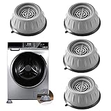 KOSHIFU Patas Lavadora Antivibracion 4 Piezas Soporte Lavadora Secadora Universal Tacos Antivibracion Lavadora Pies Almohadillas Antideslizantes para Pies de Lavadora y Secadora Gris