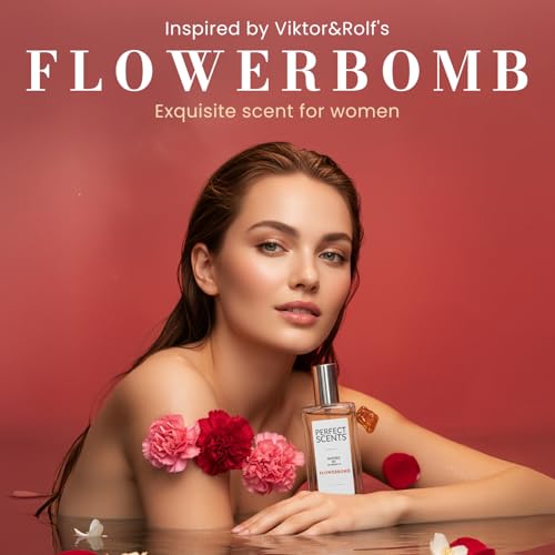 Image of Perfect Scents Fragrances | Inspired by V&R's Flowerbomb | Women's Eau de ToileƩe | Vegan, Paraben, Phthalate Free | Never Tested on Animals | 3.4 Fl Oz