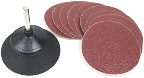 3" Hook and Loop Sanding Pad with Drill Adapter & 10pc 3" 80 Grit Sandpaper