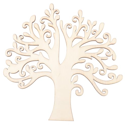 Garneck 10st&uuml;cke Holzbaum Verzierungen Dickem Holz F&uuml;r Diy Bastelarbeiten Unvollendete Holzdeko Zum Bemalen Und Gestalten Ca Nat&uuml;rliche Holzfarbe