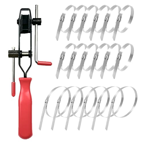 CV Joint Banding Boot Axle Clamp Tool with 30PCS Automotive Universal Adjustable Drive Shaft CV Boot Band Crimp Clamps CV Boot Clamp Pliers Installation TooI For Mosts Cars
