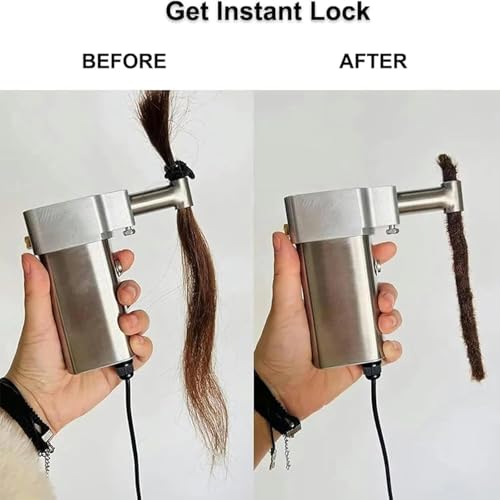 Kit instantáneo para hacer rastas con 6 cabezales intercambiables, herramienta de trenzado manual para rastas sintéticas rápidas y trenzas de caja, fácil operación con una sola mano para peinar en