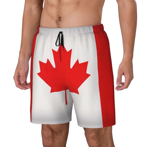 Canadian Flagshort Swim Trunks with Waist Rope and Two Side Pockets Beach Shorts Bathing Suits for Men2