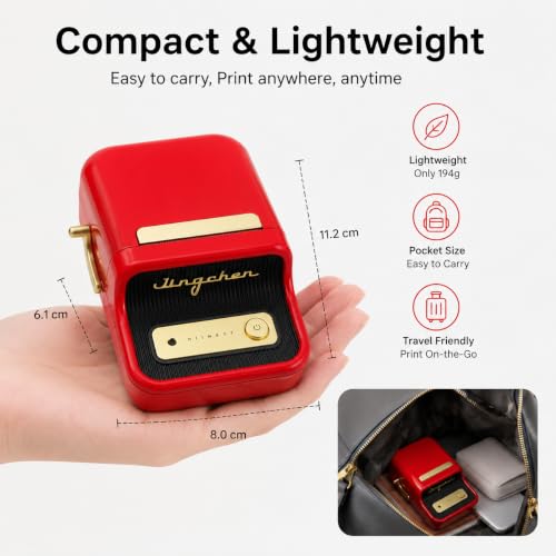 Image of B21 Wireless Thermal Label Printer, 2 Inch Bluetooth Portable Label Maker with App Control, Inkless Sticker Printer for Barcode, QR Code, Shipping, Price, Address & Organization Labels