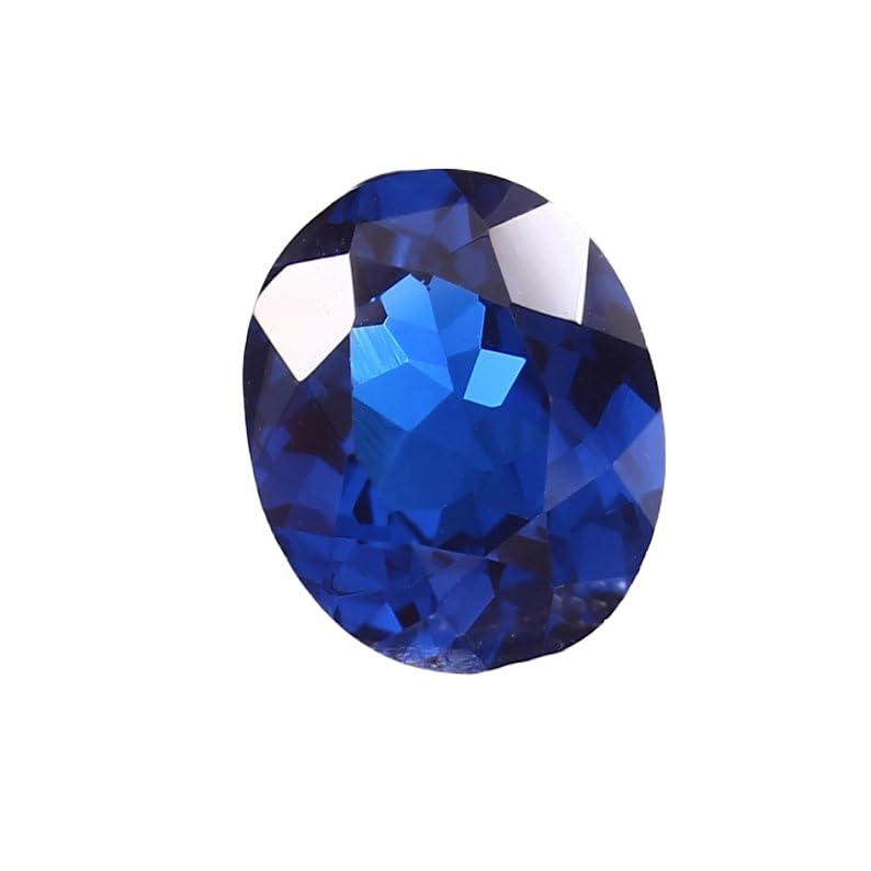 Saphir bleu bleuet naturel de forme ovale 10x12 mm pour création de bijoux uniques