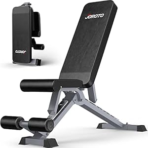 JOROTO Workout Bench Press Adjustable 700/800/1000 Pounds Load Weight Bench Foldable Exercise Fitness Gym Benches Decline,Incline,Flat,Upright Exercise