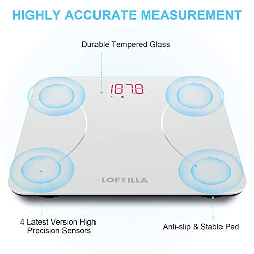 image for Loftilla Digital Scale for Body Weight with Smartphone App, Weight Sca
