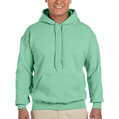 Gildan Sweatshirt Hooded Heavy Blend (G18500) Mint Green X-Large