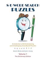 8-D Word Search Puzzles: A Collection of 50 Entertaining and Challenging Clue-Based Puzzles, Volume 1: The Dictionary Edition 1956897631 Book Cover