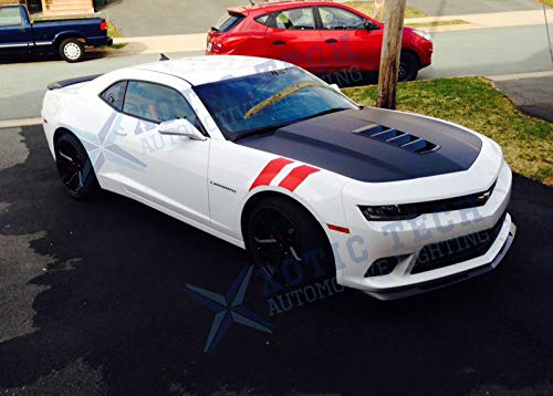 Image of x xotic tech Fender Stripes Hash Marks Vinyl Decal Universal Compatible with Car Truck Sticker Racing Stripe (Red)