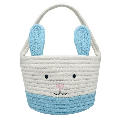 Easter Basket, Easter Bunny Baskets with Handle, Baby Gift Baskets, Egg Buckets Gifts Tote Bags Egg...