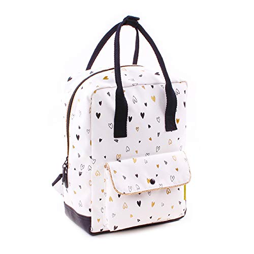 Rugzak Kidzroom Black   Gold Hearts Mochila Infantil  30 cm  Blanco