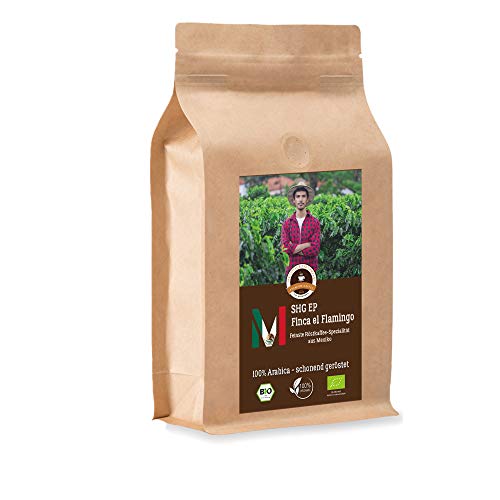 Kaffee Globetrotter - Bio Mexico Finca El Flamingo- 1000 g Ganze Bohne - für Kaffee-Vollautomat, Kaffeemühle, Handmühle, - Spitzenkaffee - Röstkaffee aus biologischem Anbau Cover