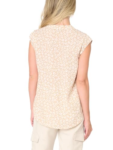 Notch Neck Cap Sleeve Top Sleeveless Blouse for Women Sizes Vary2