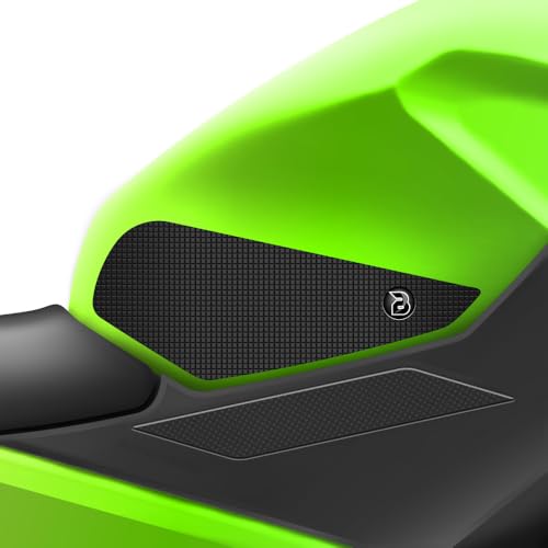 BLOQ motorrad Traktion Tank Griff Pads kompatibel mit KAWASAKI NINJA 400 (2018-) Tacky Grip - Schwarz