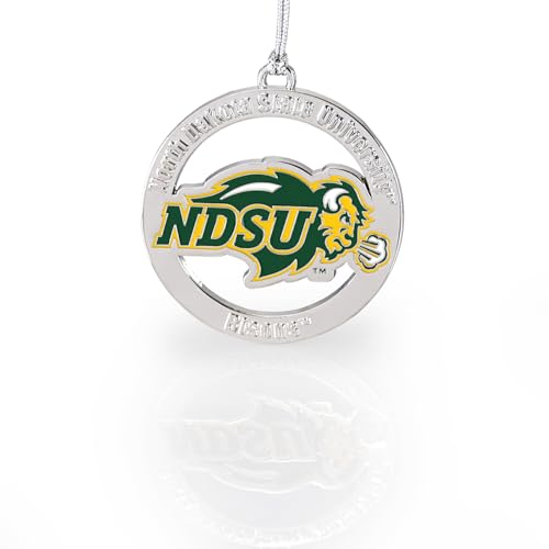 Fan Frenzy Gifts North Dakota State Bison Officially Licensed Silver Ornament