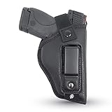 IWB Gun Holster by PH - Concealed Carry Soft Material - Soft - Fit M&P Shield 9mm Bodyguard 2.0 / Glock 26 30 33 42 43 / Ruger LC9, LC380 - Taurus Slim, PT111 G2 - Springfield XDs Hellcat