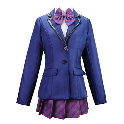 Cosplay Komi Can't Communicate en tissu respirant avec jupe plissée haute fidélité