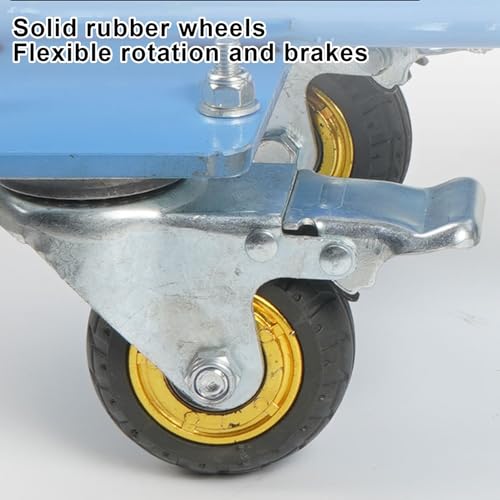 Carrello resistente per lastre di pietra, capacità 499 kg, carrello a 4 ruote con pneumatici in gomma solida da 8 pollici per spostare cartongesso, vetro e porte, movimentatore materiale professionale