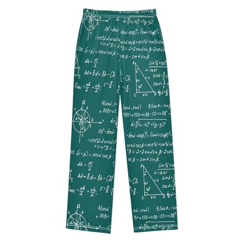 ZZXXB Retro Math Scientific Boys Long Pants Soft Trousers Elastic Waist Kids Lounge Bottoms with Pockets S-XL