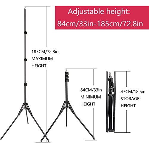 Eoto Light 72.8"/6 Feet/185Cm Led Ring Light Tripod Stands For Photography, Relfectors, Softboxes, Lights, Backgrounds #TOP1
