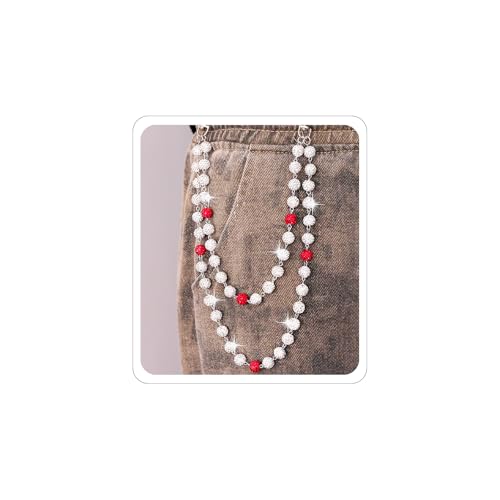 Wallet Chain for Men and Women, G-White+Red