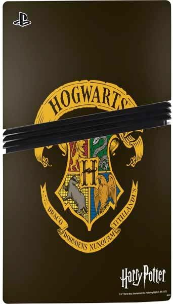 Skinit Decal Gaming Skin Compatible with PS5 Pro Bundle - Officially Licensed Wizarding World Harry Potter Hogwarts Houses Crest Design