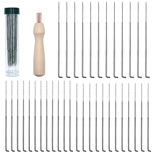 Filznadeln zum Trockenfilzen 3 Größen Filznadeln Filznadel Filzset mit Filznadelgriff aus Holz Filzset für Anfänger 36 Stück Nadelfilzzubehör Filz Nadel Filznadeln set für Oder Profis