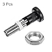 HARFINGTON 3pcs Push Fit Ball Nose Spring Plunger M12x1.5 Thread Length 6mm Pin Dia Stainless Steel Self-Locking Plunger Retractable Index Plunger for Industrial Equipment