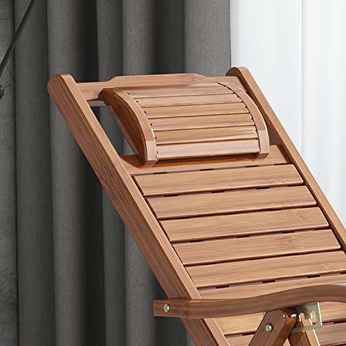 Zero Gravity Lounge Chair, Foldable Wooden Rocking Chairs Sun Lounger Chairs & Recliners Outdoor Folding Rocker Made Of Bamboo, With Armrest Pillow, Portable Deck Recliner Lounge Chair (Color : Wood #TOP5
