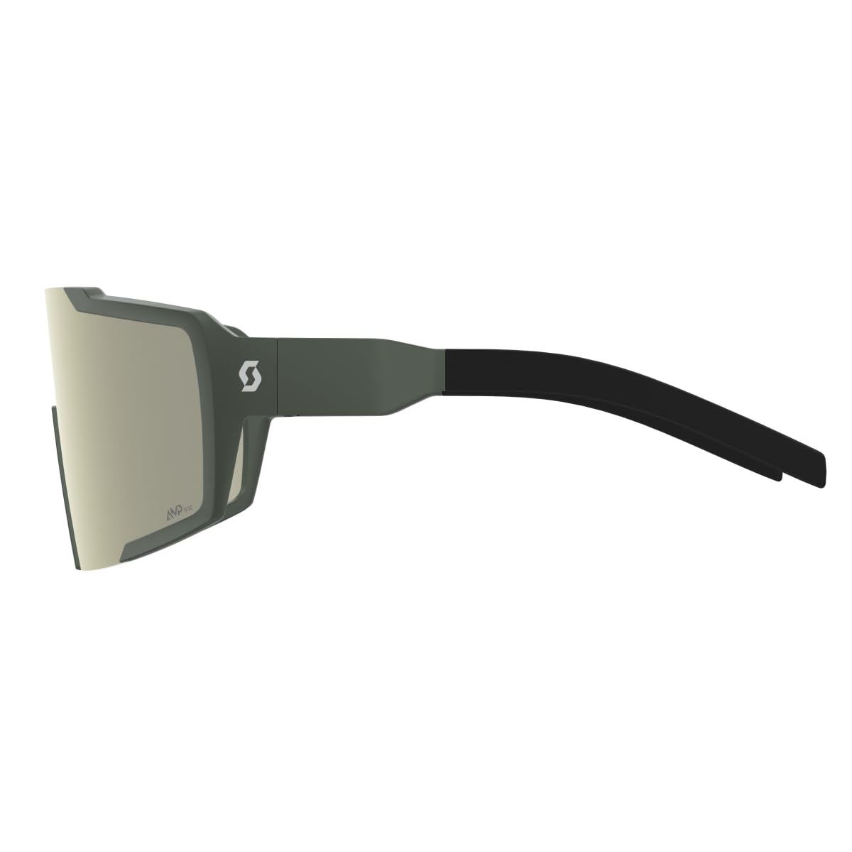 Scott Shield AMP Wechselscheiben Fahrradbrille kaki grün/weiß Chrome