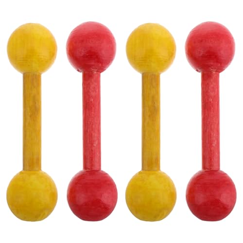 BESPORTBLE 4 Piezas Pesas de madera para percha giratoria equipo deportivo mancuernas decoración del coche de batería equipo para equipo de ejercicio para pesas de fitness