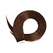 20 Inch Tape In Hair Extensions 100% Remy Straight Tape Human Hair Extensions 20pcs 50g/pack (#4) Medium Brown