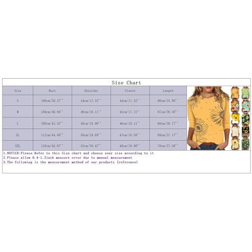 Blusas femininas de gola redonda para mulheres, elegantes, casuais, manga 3/4, de comprimento 3/4, c