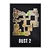 Produktbild Displate Offiziell Counter Strike MetallPoster Magnetische Befestigung Lizenziert Bilder Hochwertiges Poster Dust2 Black Map - Größe M - 32x45cm Matt