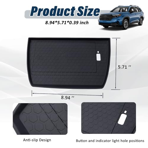 JKCOVER Center Console Wireless Charging Protective Non-Slip Mat Compatible with 2025 Subaru Forester Interior Accessories Waterproof Silicone Protection Pad Black（Not for 2026） by JKCOVER - Image 6