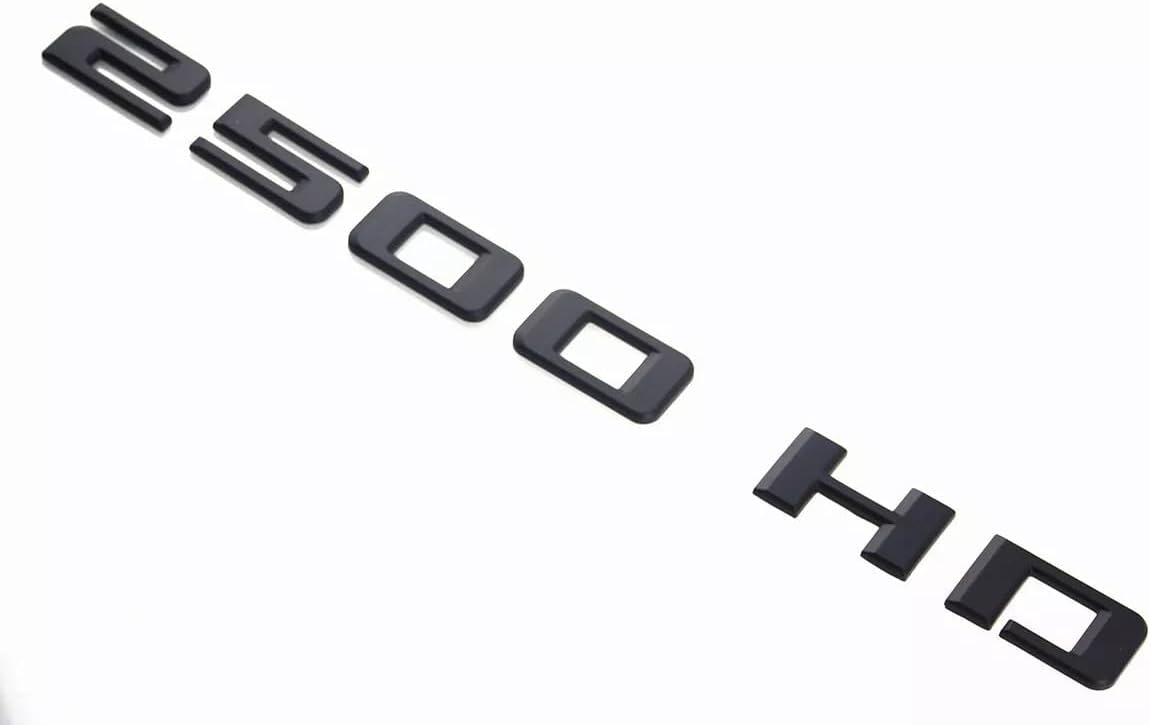 Pair Set 2020-2023 2500HD 2500 HD Side Door Badge 3D Emblem Letter Nameplate (Matte Black)