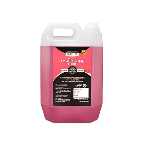 Image of Extreme Black Tyre Shine - Long Lasting Tyre Gloss & Dirt Repellent | Prevents Fading and Cracks | Non-Greasy Strawberry Scent
