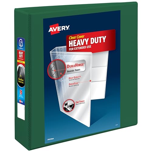 Avery Heavy-Duty View 3 Ring Binder, 2 Inch One Touch EZD...