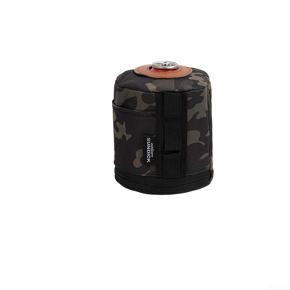 HaloModora Protective Canister Case for Flat Cylinder Tanks, Camping Storage Cover with Shock Absorption for Outdoor Cooking Supplies