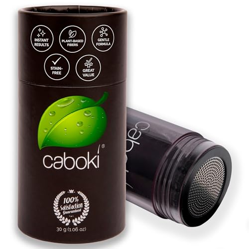 Caboki Hair Fibers for Thinning Hair – Natural Plant-Based Hair Powder for Men & Women – Instantly Thicker Fuller Looking Hair – Clean Ingredients – 30g, 90-Day Supply, Dark Brown