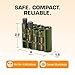 Storacell AA + AAA Combo Battery Storage Caddy and Dispenser, Military Green, Holds 4 AA + 4 AAA Batteries (Not Included), Durable & Compact Design, The Original Battery Caddy, Made in The USA