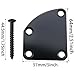 Heyous Electric Guitar Black Neck Plate Curved Notched Half Round Neck Joint Back Metal Iron Mounting Plate 4 Holes with Screw Compatible Guitar Bass Part Replacement
