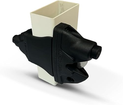 Safetech Hardware Pestillo de puerta de dos lados para poste de 2 pulgadas, diseño envolvente, sin taladrar a través del poste, pestillo de puerta