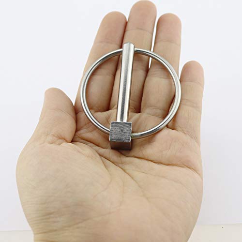 Stainless Steel 316 Lynch Pins Linch Pin Dia 6.1Mm(1/4In) X L 43.5Mm(1-2/3In) With Ring 4 Pack #TOP5