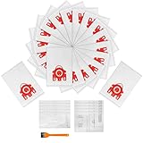 20 Pack 3D FJM Vacuum Cleaner Bags Compatible with Miele Compact C1, Compact C2, Complete C1, S241, S290, S300i, S500, S700, S4, S6 Series Canister Vacuum Cleaner with 5 Motor Protection Filters, 5 AirClean Filters, 1 Brush