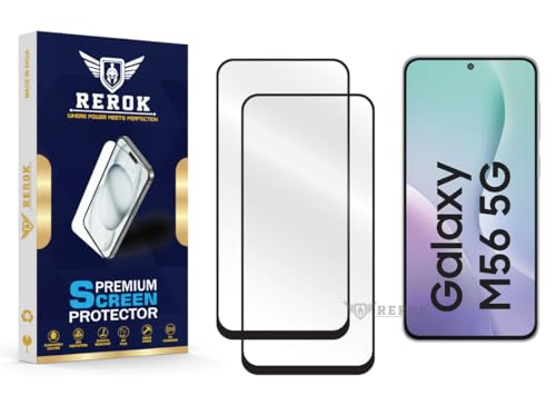 Image of Gorilla Tempered Glass Screen Protector Compatible with Samsung Galaxy M56 5G [Pack of 2] | Edge-to-Edge, Bubble-Free, Case Friendly, Easy Installation Kit