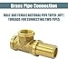Aolemi Pipe Tee Intersection Brass Fitting 1/2